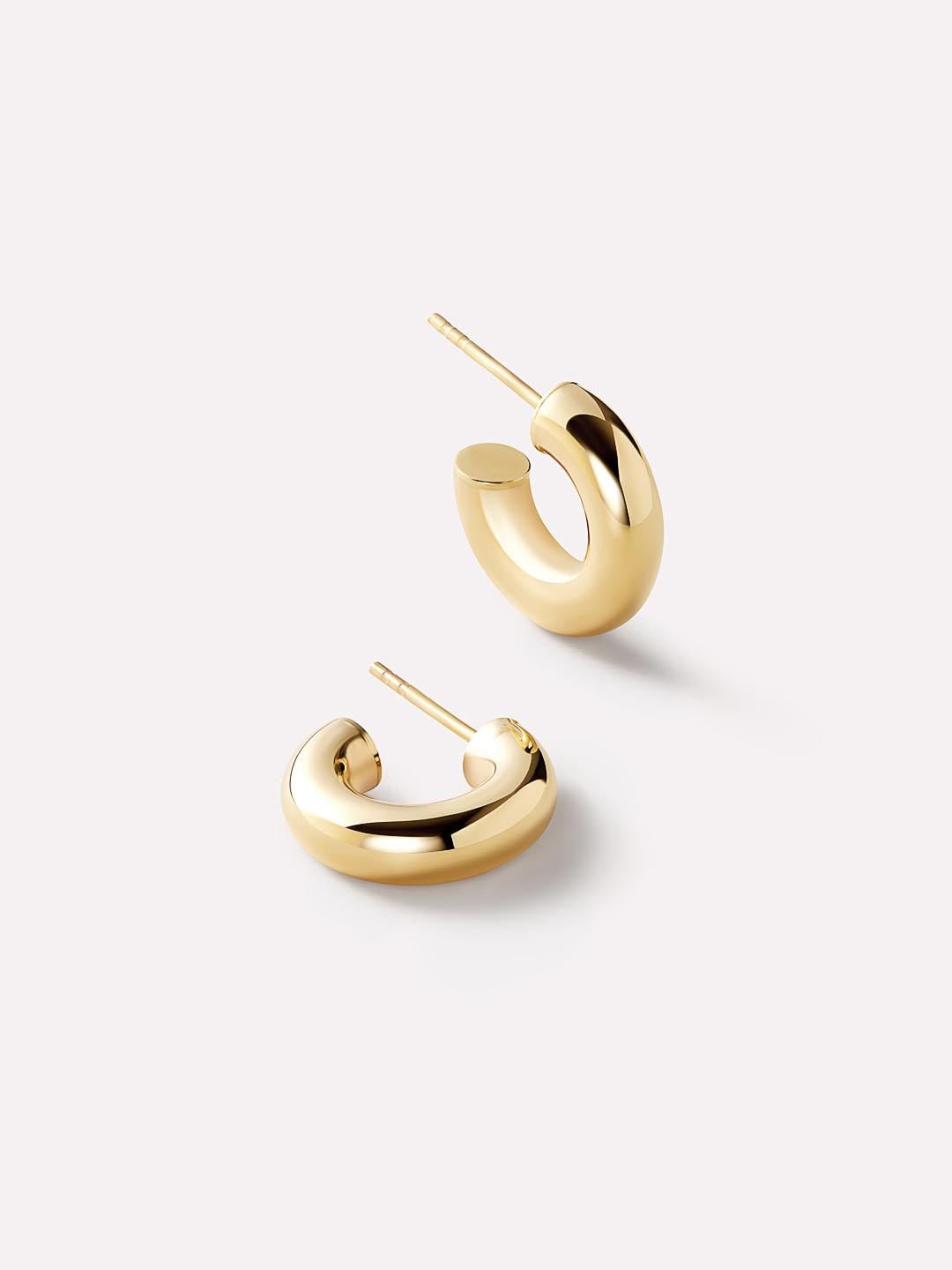 Diana Small Chubby Gold Hoop Earrings | Art Deco Jewellery | V by Laura  Vann – V By Laura Vann